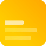 An image of a small Tips widget that displays placeholder content on top of a vibrant yellow background. In the bottom half of the widget, three horizontal bars in two different shades of yellow represent lines of text.