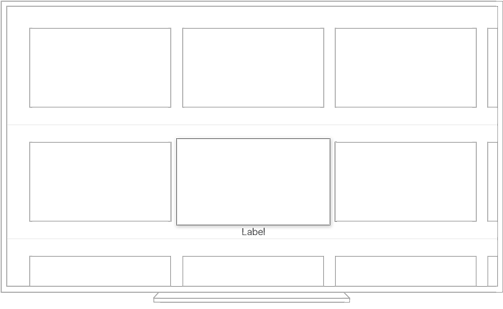 A diagram that shows two full rows of three rectangles each. An additional column and row are partially visible on the left side and bottom edge of the screen.