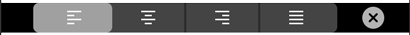 Screenshot of a Touch Bar that highlights an open popover that contains buttons for sorting options.