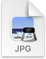 An image of the Preview document icon for a JPG file.
