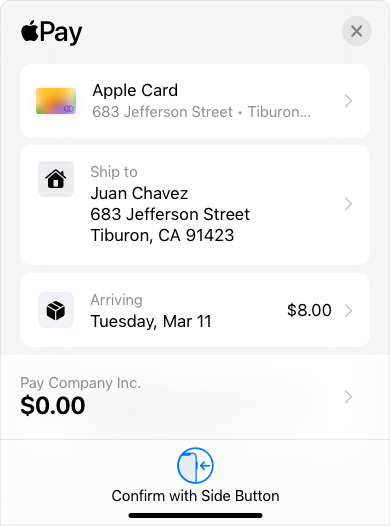 Screenshot of an in-app payment sheet for a fixed subscription that doesn’t require payment until after the first month.
