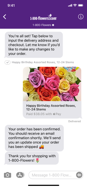 A screenshot of a business screen on iPhone showing a customer order and confirmations.