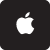 A black logo-only Sign in with Apple button, masked to use rounded rectangular corners.