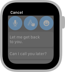 A screenshot of a Messages conversation, highlighted to show the navigation bar. The left end of the bar contains a button titled Cancel.