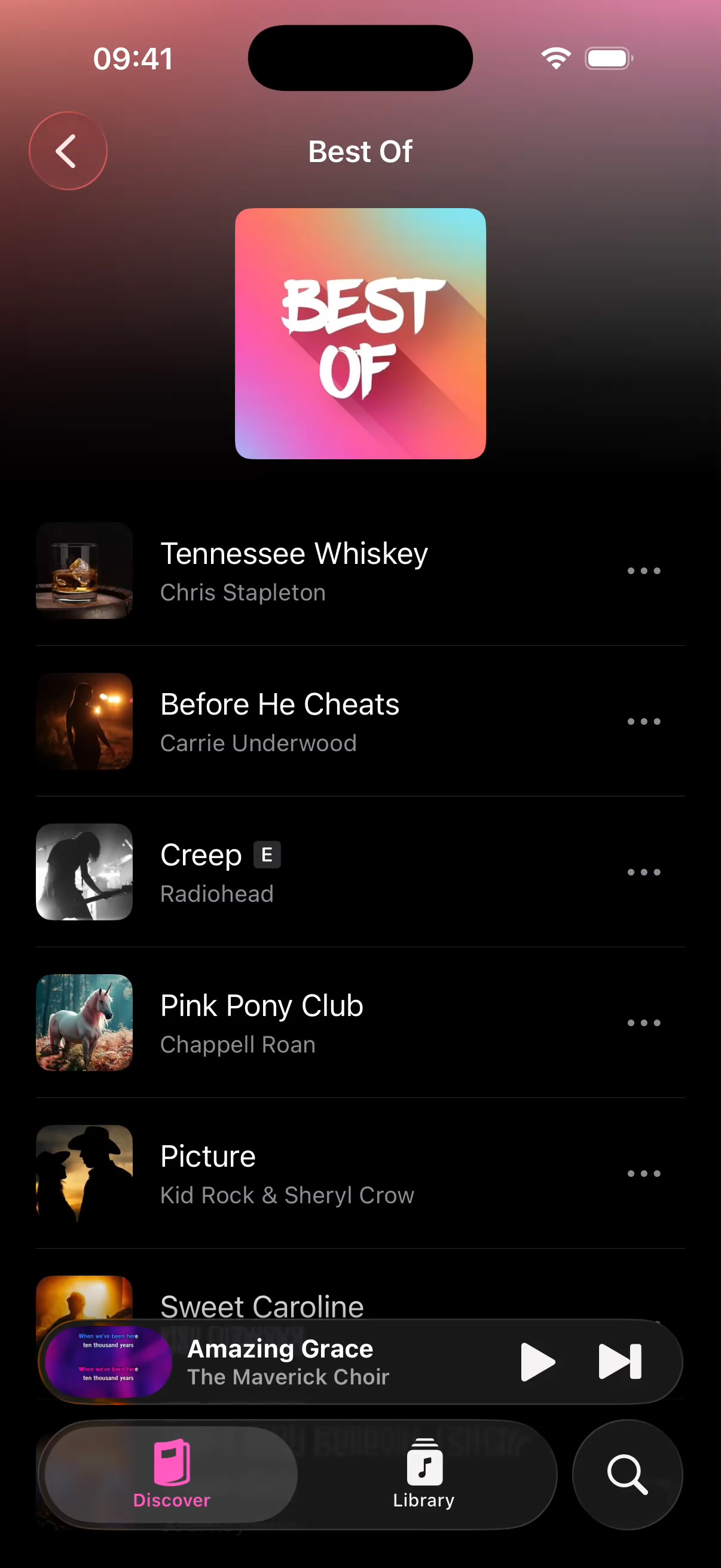 具有 Liquid Glass 标签页栏的“KaraFun”App