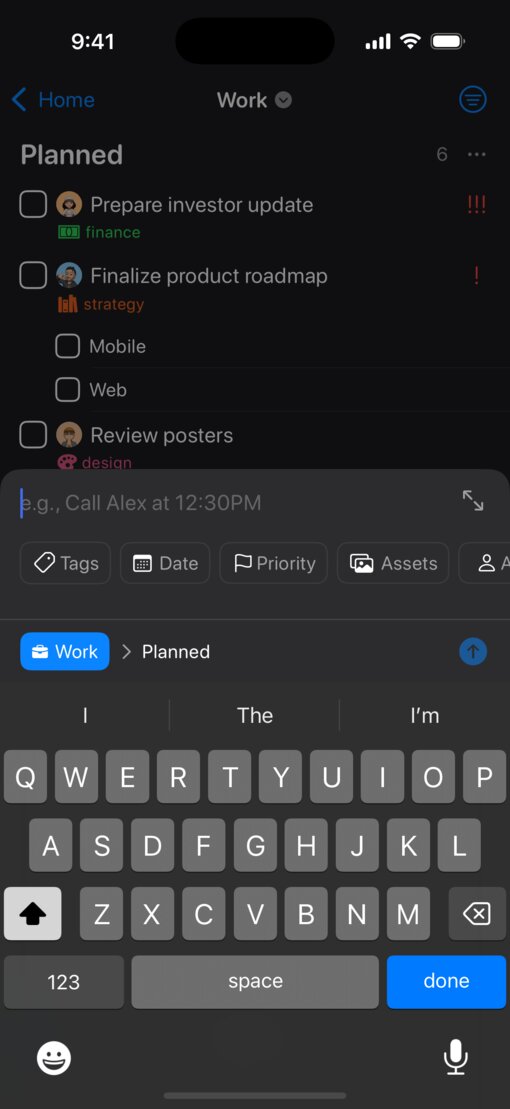 重新设计之前的“Tasks”App 界面