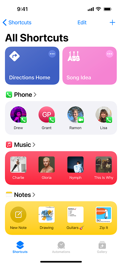 iPhone showing an App Shortcut for iRobot
