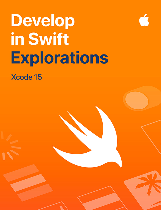 Book cover of 'Develop in Swift Explorations'.