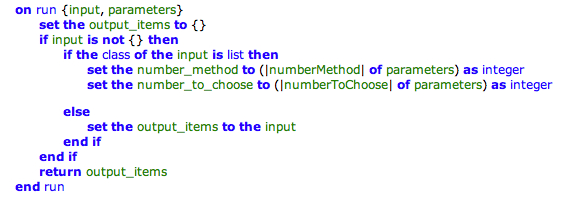 Initializing local output and parameter variables