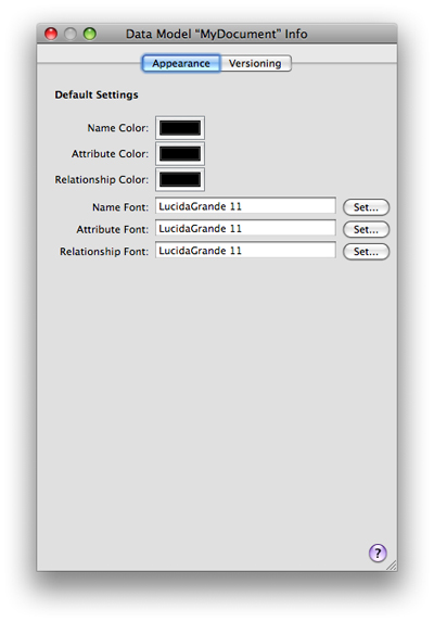 Appearance pane