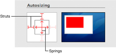 Autosizing in the Interface Builder size inspector