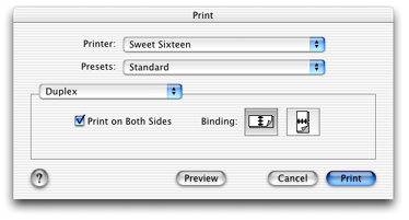 Duplex pane in the Print dialog