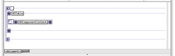 The graphical view of WOCheckboxMatrix