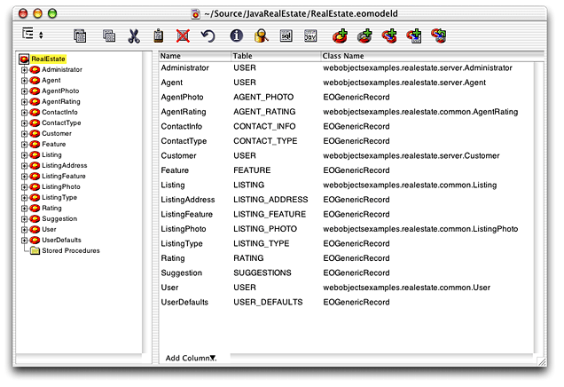 Table mode with the entire model selected