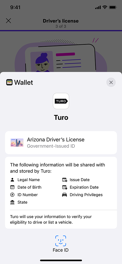 iPhone sending identity verification with the Verify with Wallet API