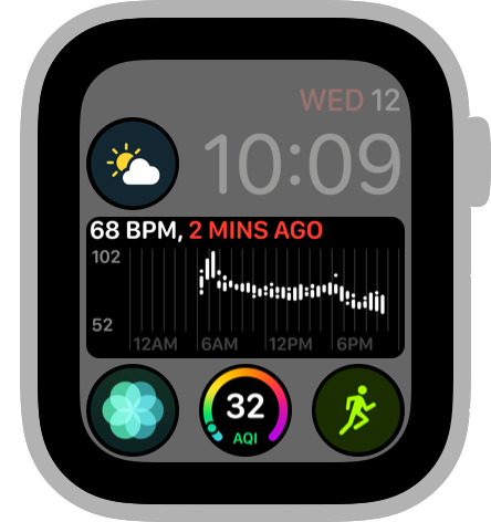 Screenshot of watchOS complication screen.